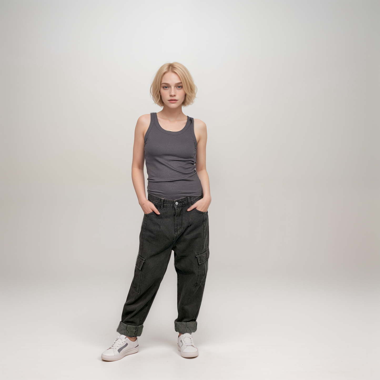 Loose Fit Cargo Jean