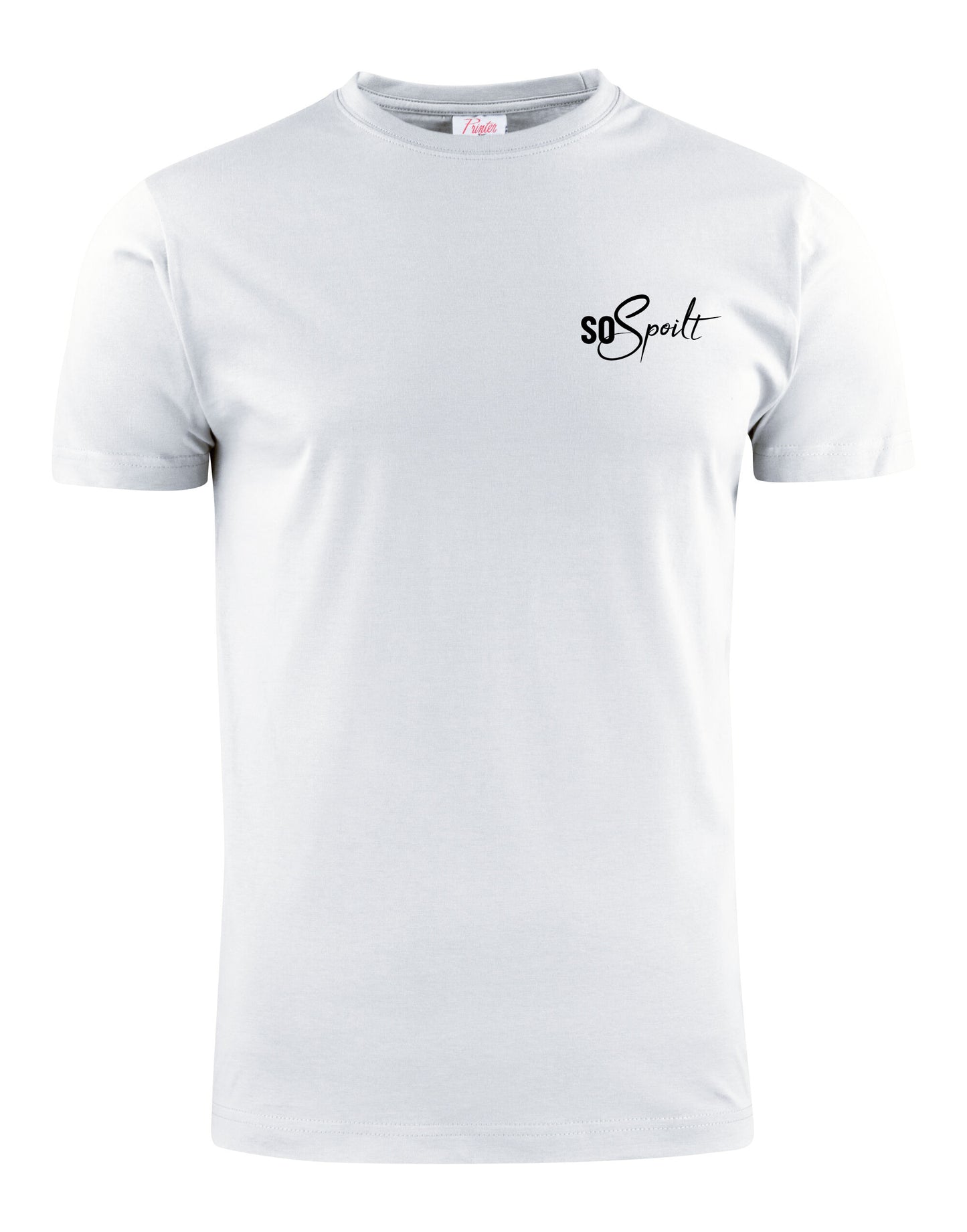 SoSpoilt T Shirt White - Small Logo Black