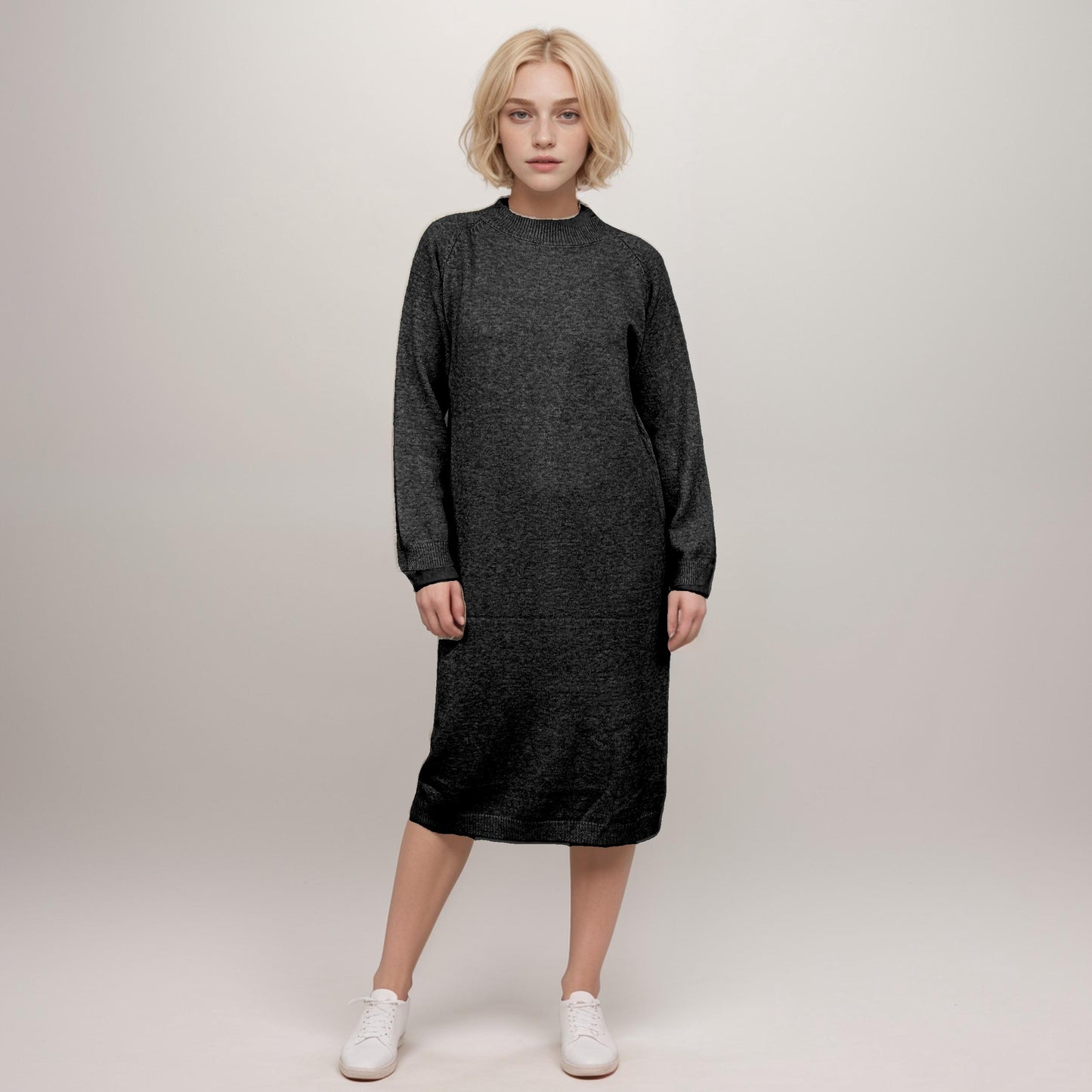 Wool Dress Long Sleeve, Knee Length SS