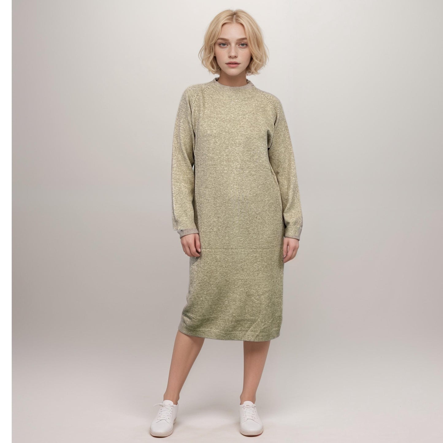 Wool Dress Long Sleeve, Knee Length SS