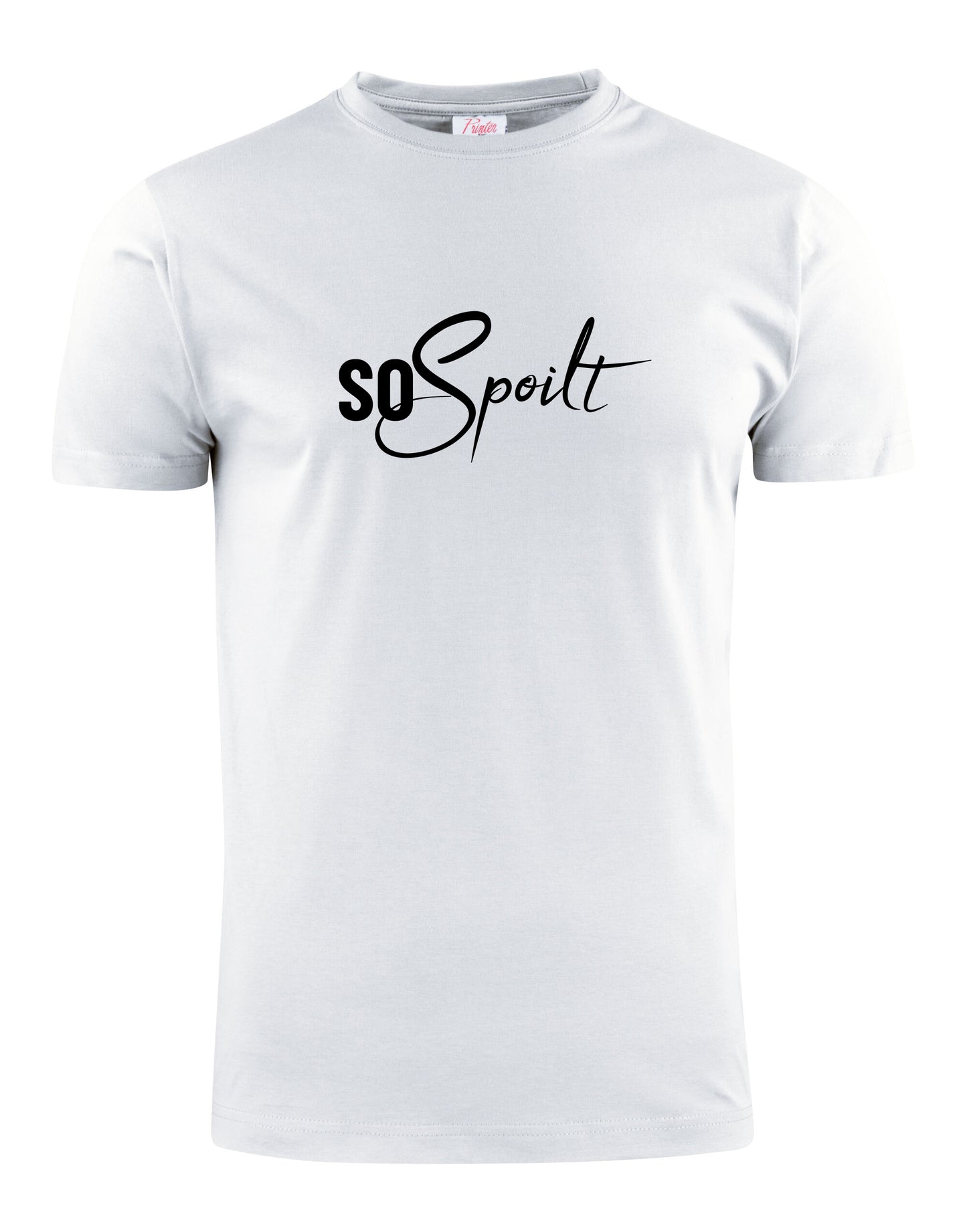 SoSpoilt T Shirt White - Large Logo Black